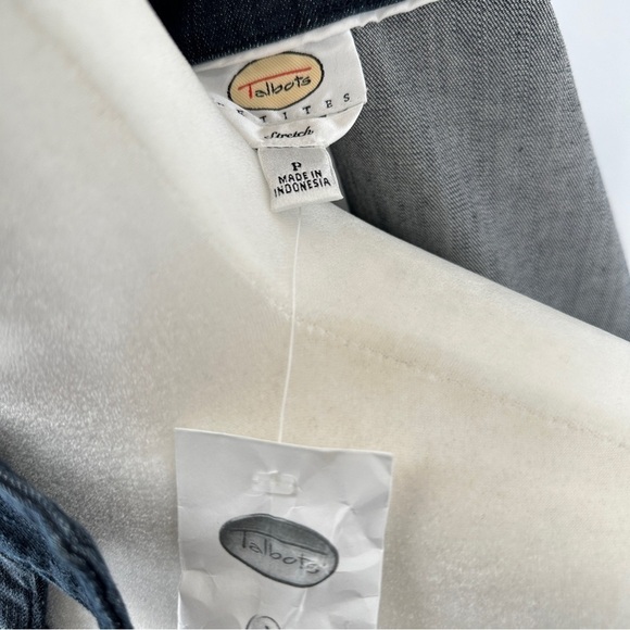 NWT - Talbots Size Petites Women's Box Stretch Cropped Denim Jacket - Picture 8 of 9